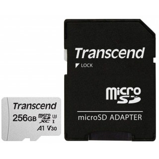 Transcend 256GB microSDXC 300S U1 Class10+SD adapter